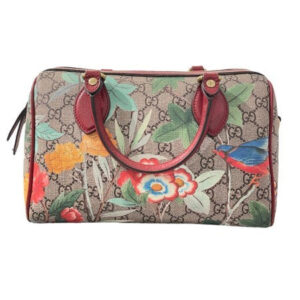 Gucci Bicolor GG Supreme Monogram Tian Boston Bag