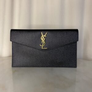 YSL Black Uptown Clutch