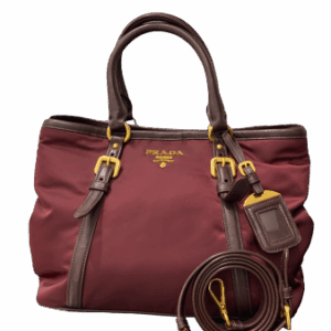 Prada Burgundy Waterproof Tote Bag