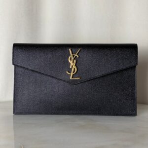 YSL Black Uptown Clutch