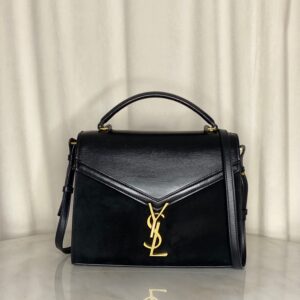 YSL Black Cassandra Top Handle Bag