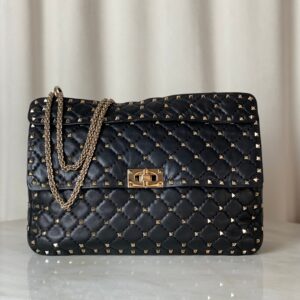 Valentino Black Rockstud Shoulder Bag