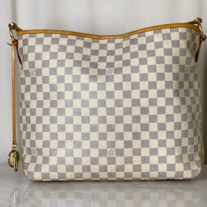 Louis Vuitton Damier Azur Delightful Top Handle Bag W/ Bag Charm