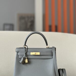 Kelly 28 Togo Gris Meye (0L) Gold Hardware