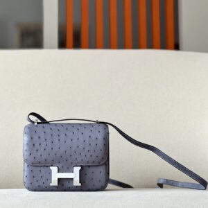 Constance 19 Ostrich Gris Agate (82) Palladium Hardware