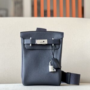 Birkin Hac a Dos PM Backpack Togo Blue Nuit (2Z) Palladium Hardware