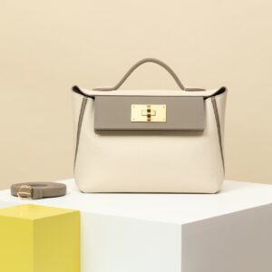 2424 Mini 21 Evercolor And Swift Craie (10) And Gris Asphalte(M8)Gold Hardware